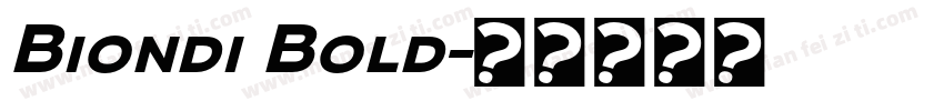 Biondi Bold字体转换